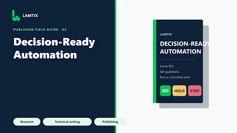 Cover image for I authored and published Decision-Ready