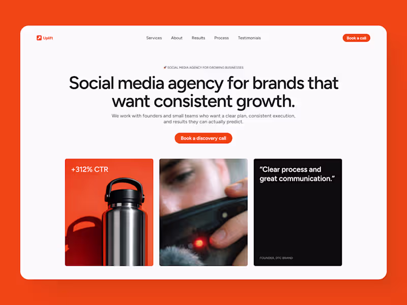 Cover image for Uplift is a Framer website