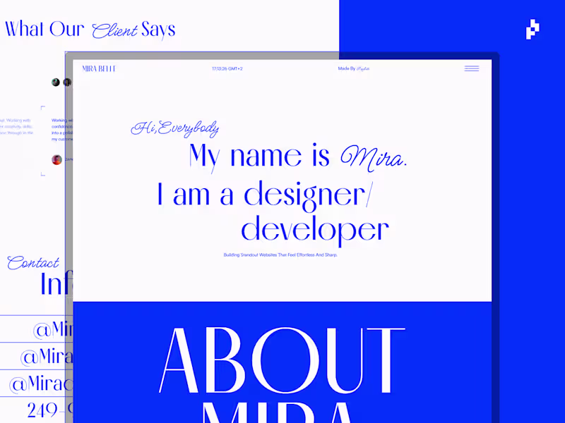 Cover image for Check out Mira Belle (https://webflow.com/templates/html/mir...