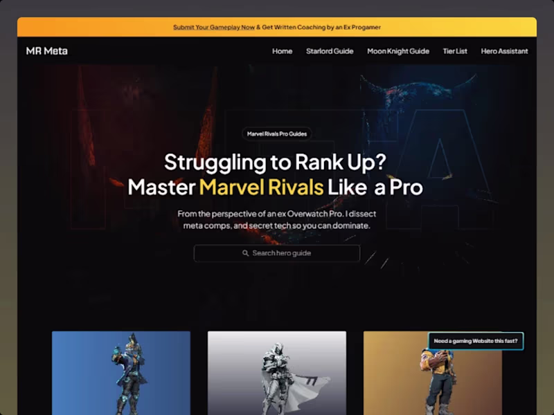 Cover image for Marvelrivals Meta is a self-initiated
