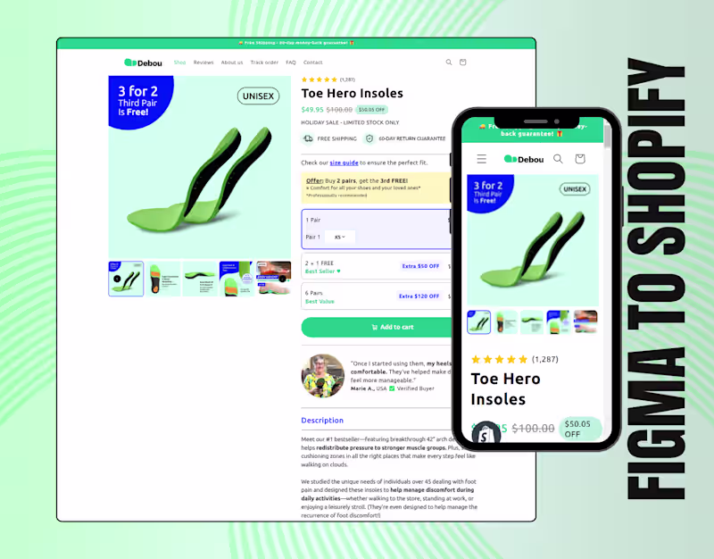 Cover image for Deboulab's Product Page Figma to Shopify with GemPages