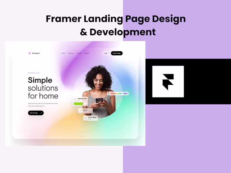 Cover image for Framer Landing page design and Development
