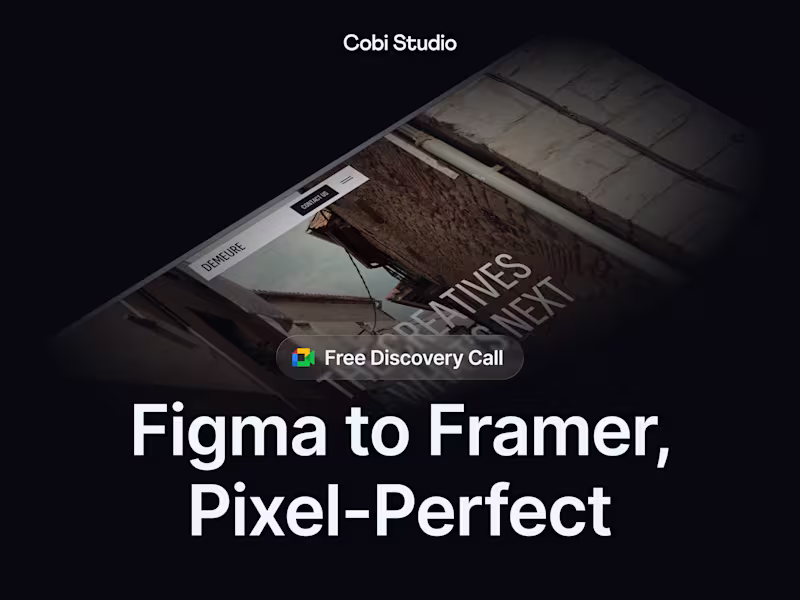 Cover image for Figma to Framer Development, Pixel-Perfect in 2 Weeks