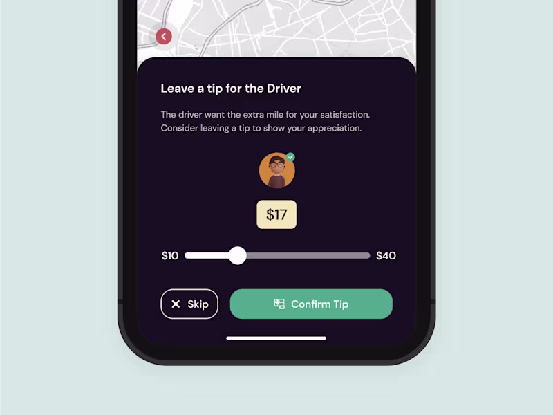 Cover image for Seamless In-App Tipping Flow Design