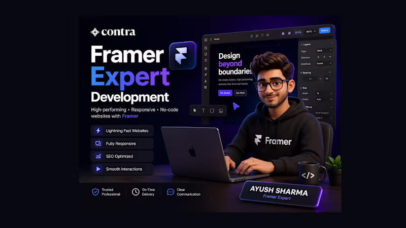 Cover image for Framer Expert Development | High-Converting No-Code Websites