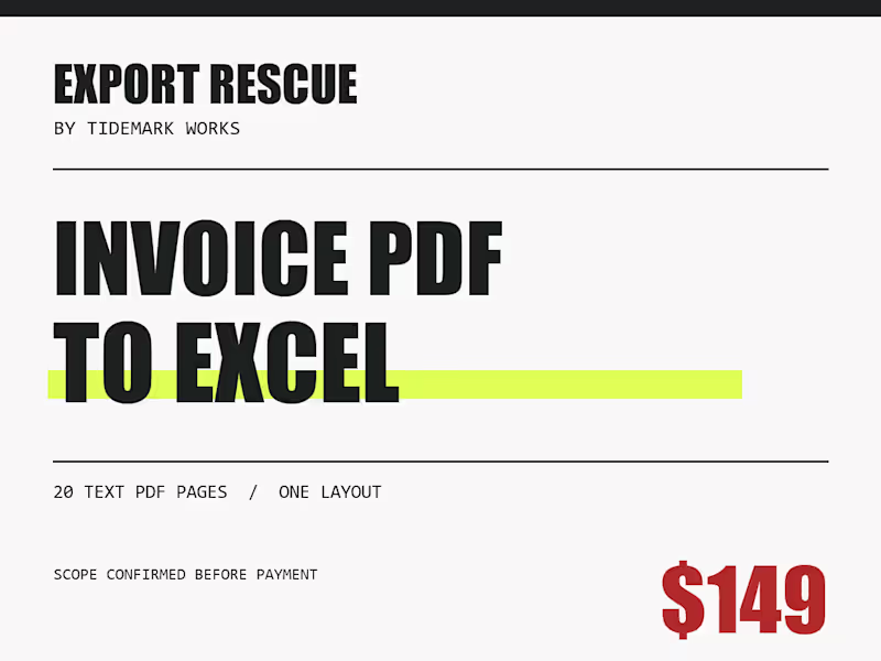 Cover image for Invoice PDFs to a checked spreadsheet