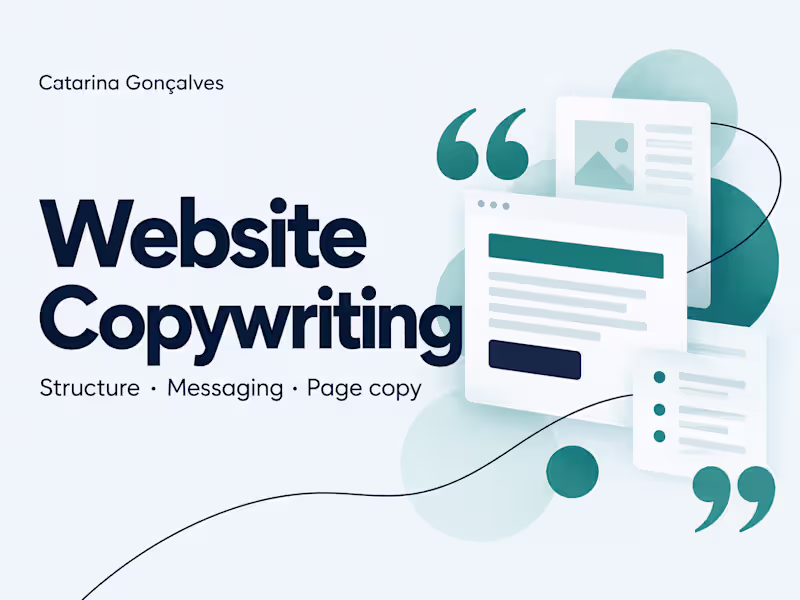 Cover image for Website Copywriting and Visuals