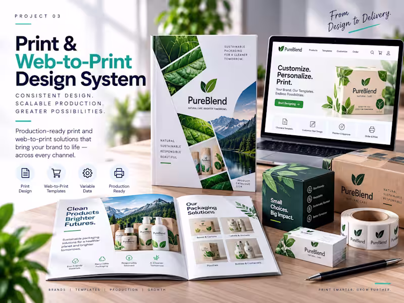 Cover image for A print-to-digital concept spanning marketing
