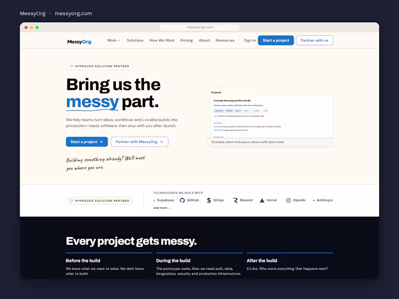 Cover image for Created MessyOrg to help businesses