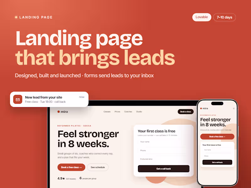 Cover image for High-Converting Landing Page — Design + Build with AI