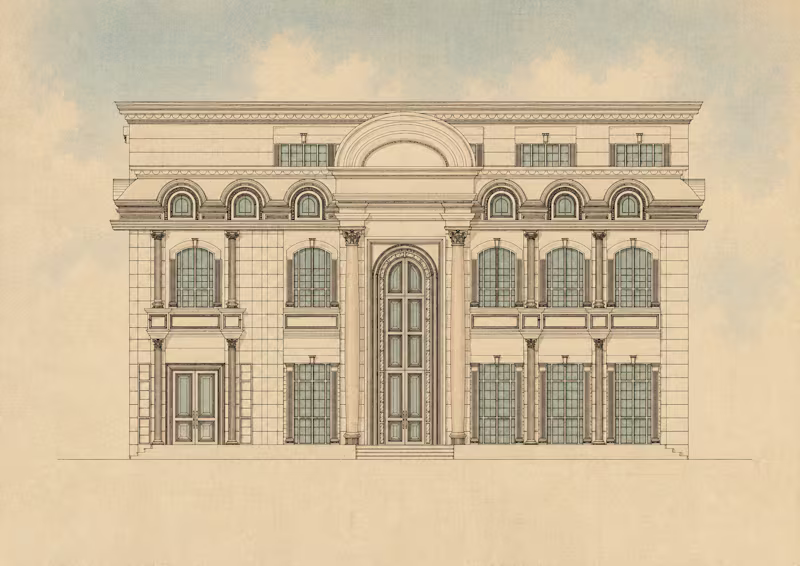 Cover image for Rendered House Elevation
