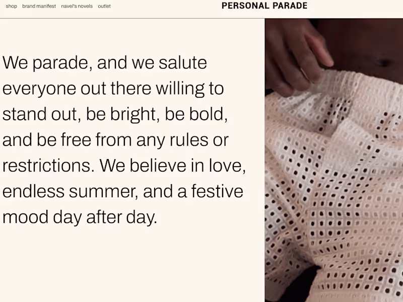 Cover image for Naming for Personal Parade