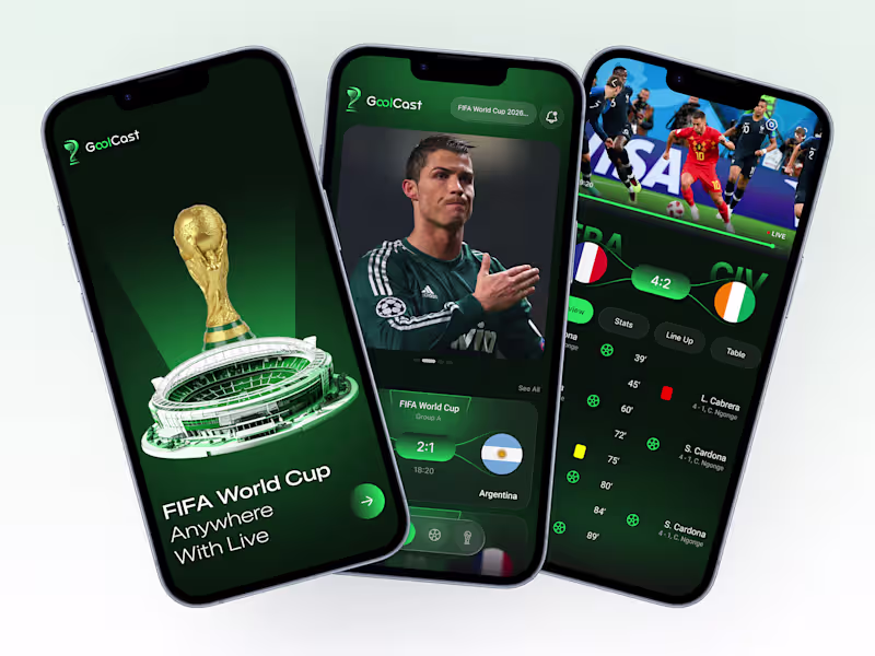 Cover image for FIFA World Cup 2026 Live Streaming App Concept