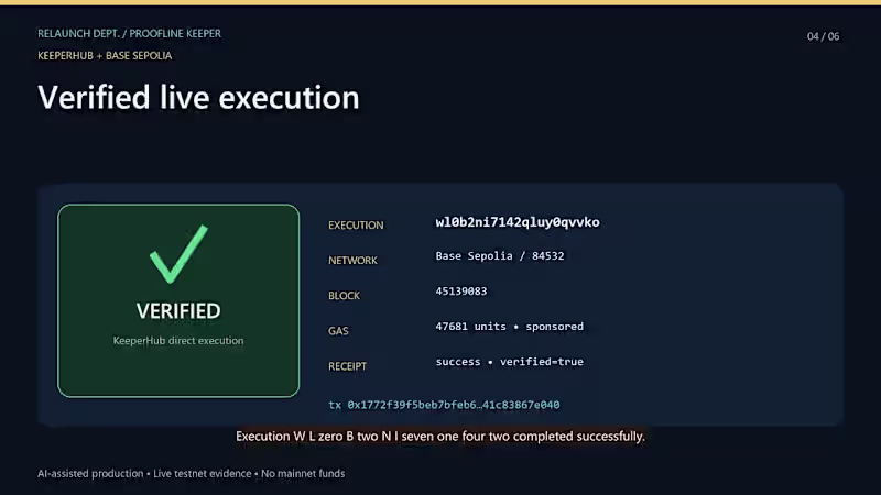 Cover image for Proofline Keeper — Transaction Firewall for AI Agents