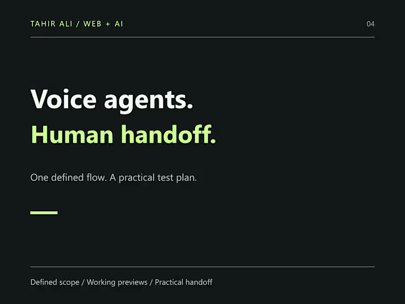 Cover image for Inbound AI Voice Prototype with FAQ & Human Handoff