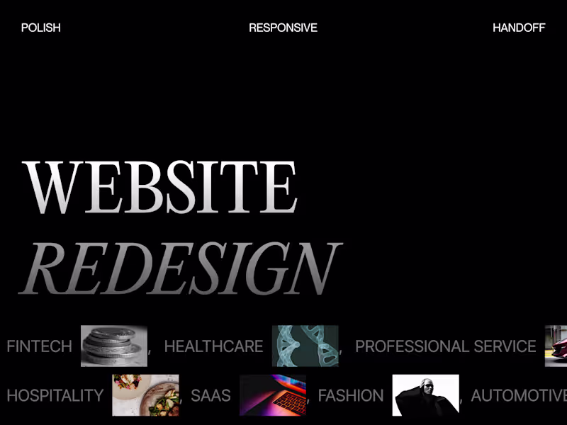 Cover image for Website Redesign — from outdated to modern in 2 weeks