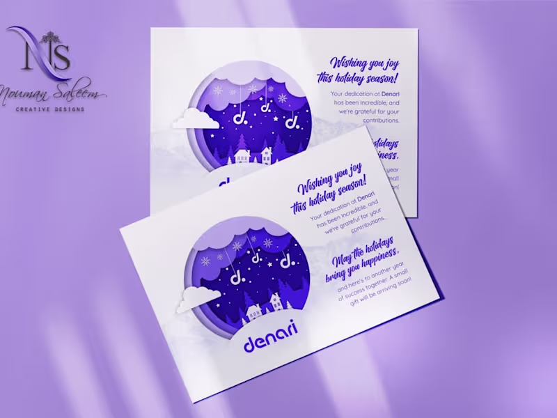 Cover image for Designed a Christmas, Holiday card layout for Denari LLC.