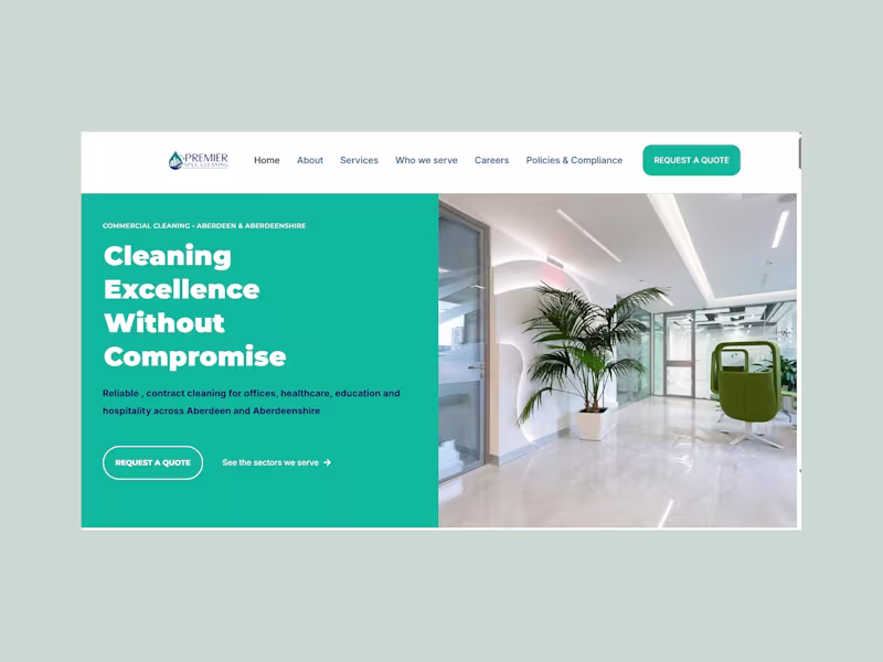Cover image for Web Redesign - Premier Apex Cleaning