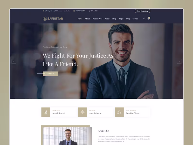 Cover image for Meet Barristar – Law Firm