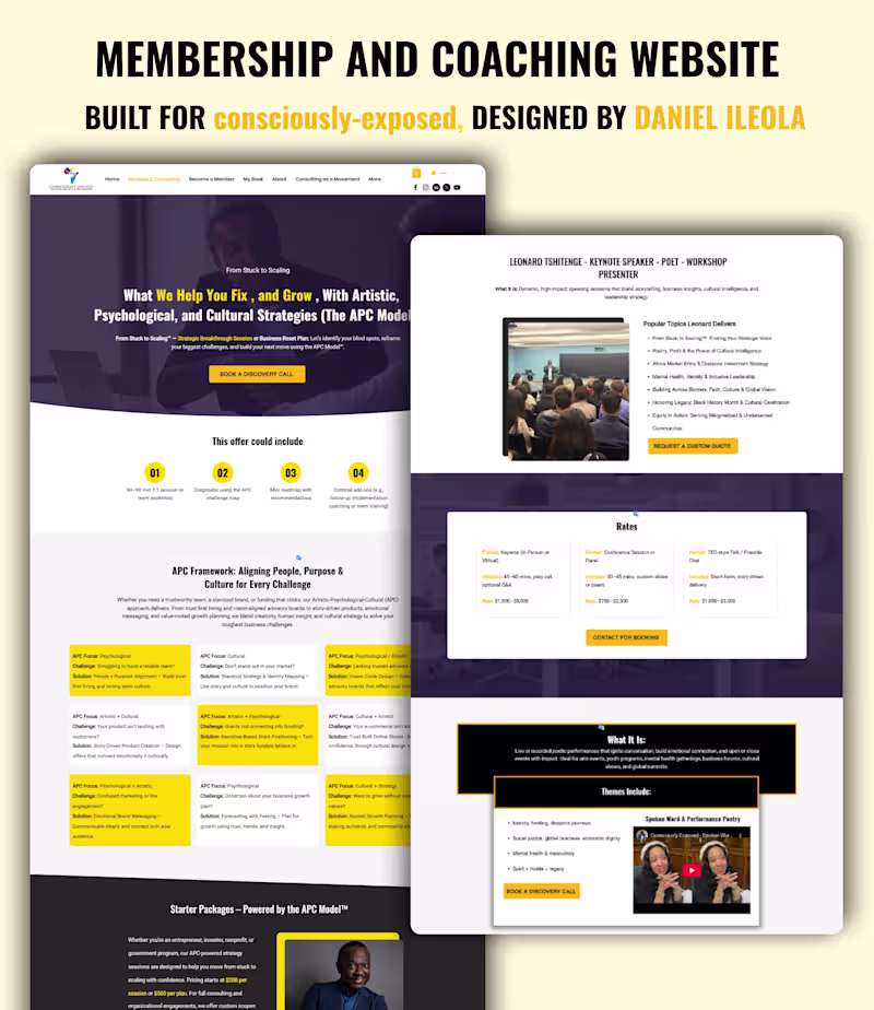 Cover image for Website Redesign for Leonard Tshitenge Leonard Tshitenge hir...