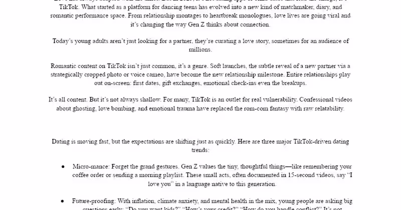 Cover image for TikTok and the Evolution of Gen Z Dating