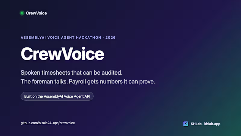 Cover image for CrewVoice: a voice agent that