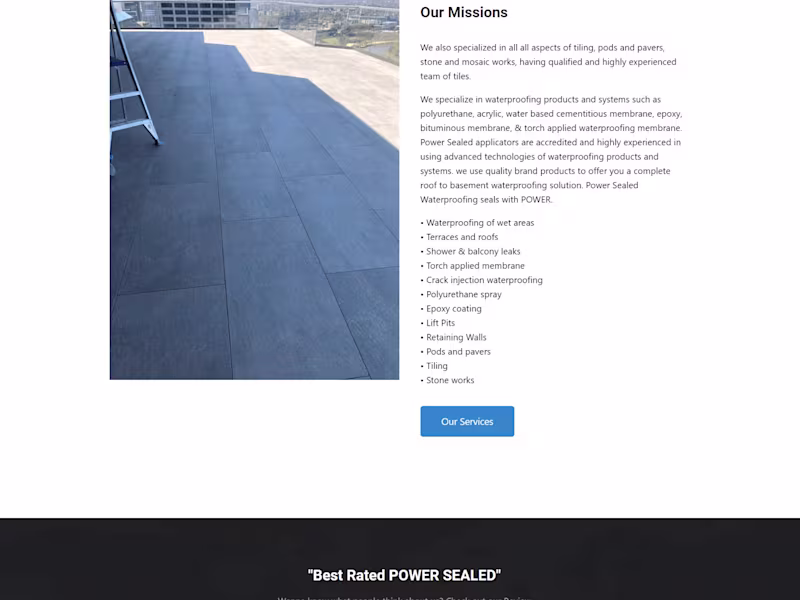 Cover image for Home - Power Sealed Waterproofing