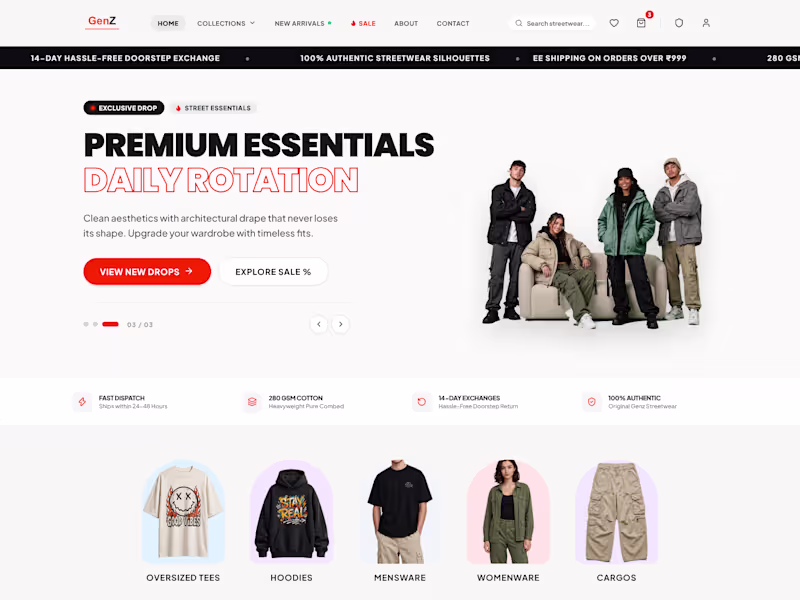 Cover image for Fashion e-commerce storefront built with