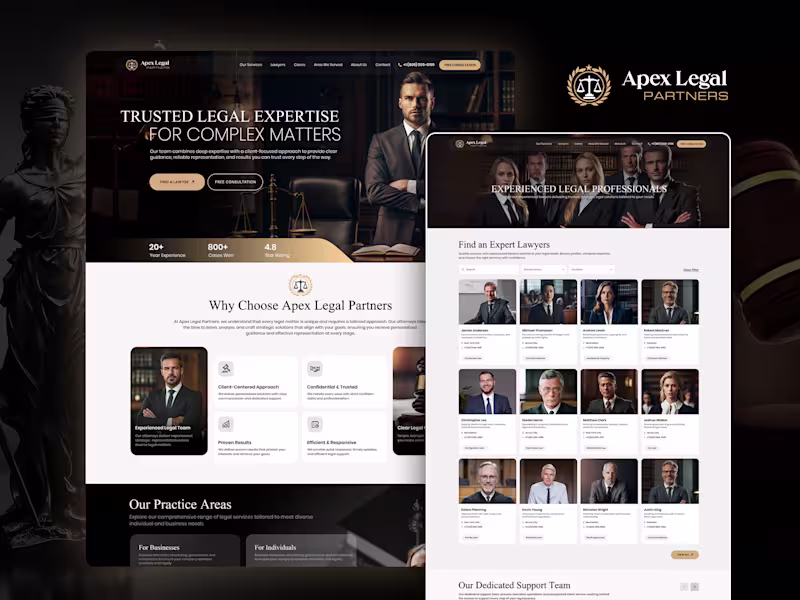 Cover image for Legal Service Platform Development for Apex Legal Partners