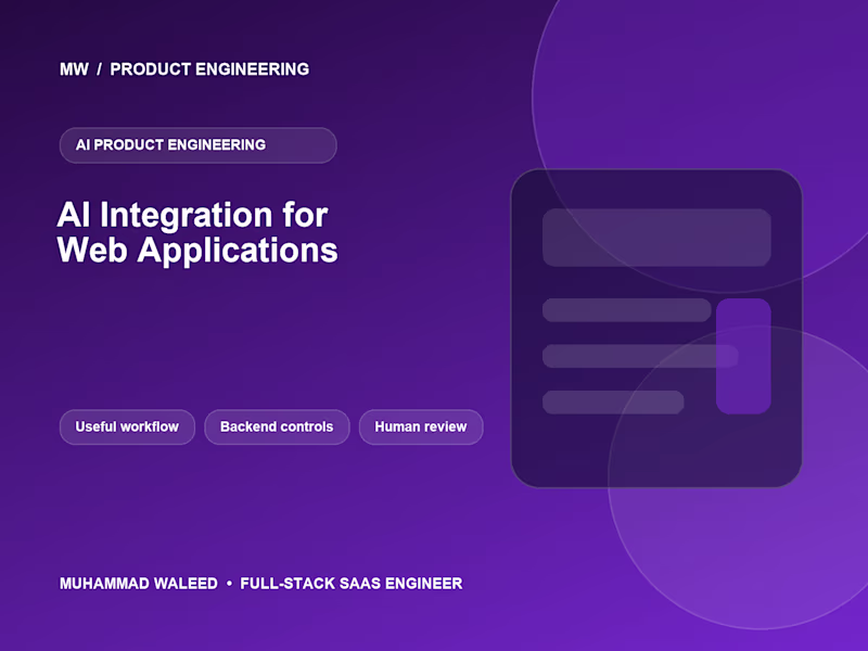 Cover image for AI Integration for Web Applications