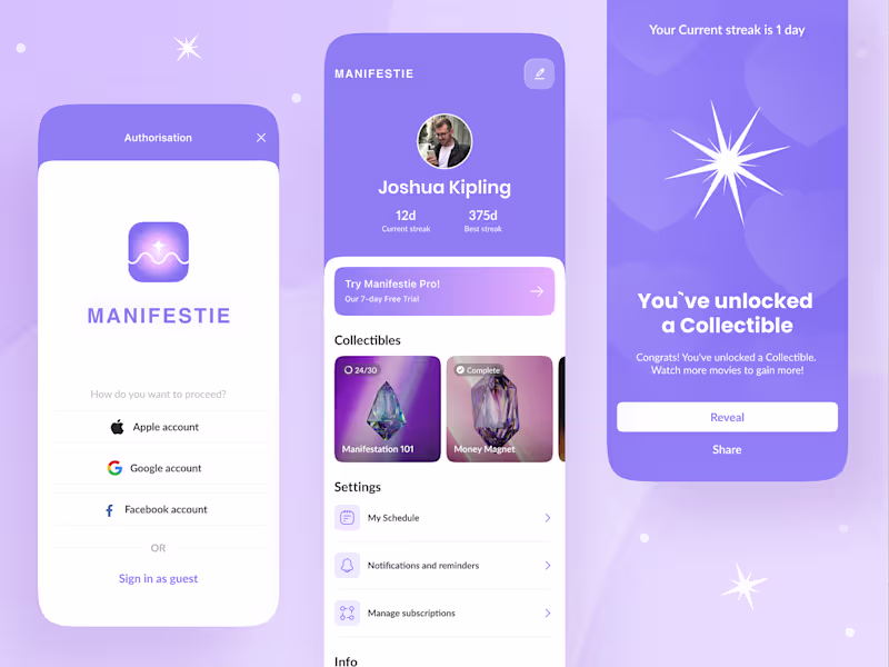Cover image for Manifestie App Design 