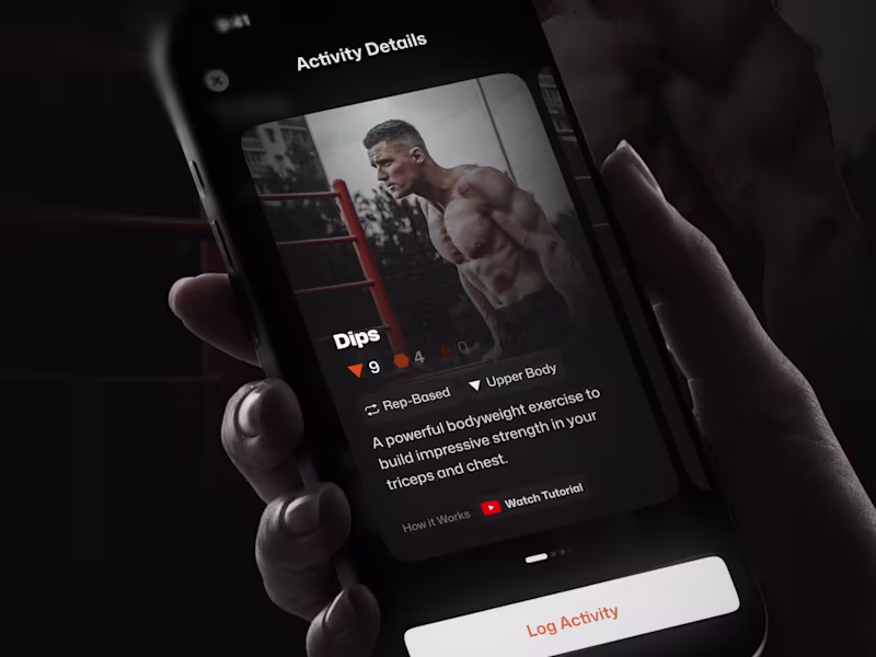 Cover image for Few screens from fitness mobile