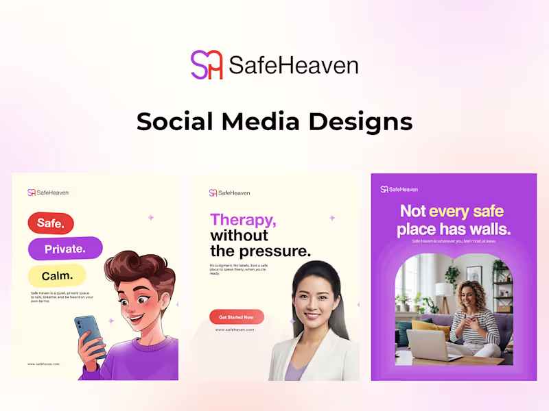 Cover image for Safe Haven Social Media Design
