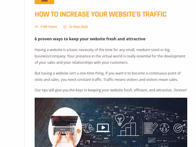 Cover image for How to Increase Your Website’s Traffic - METAXA DESIGN