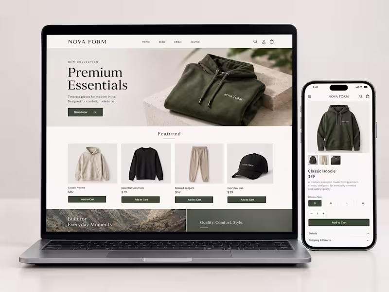 Cover image for Shopify Landing & Product Page Design