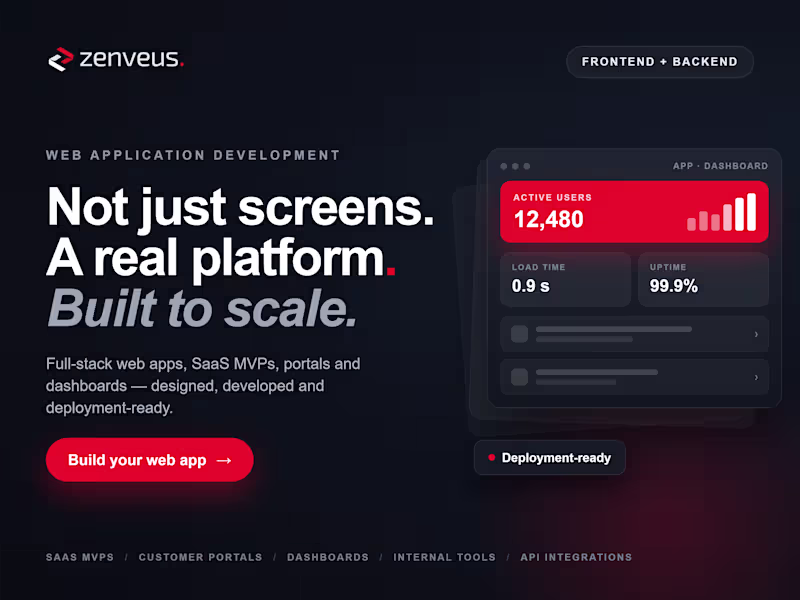 Cover image for Full-Stack Web App Development for SaaS & Startups