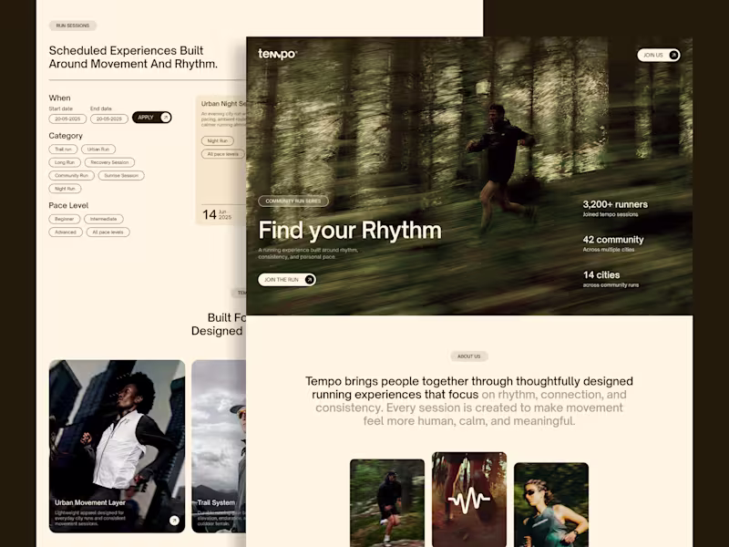 Cover image for Tempo | Run Event Landing Page
