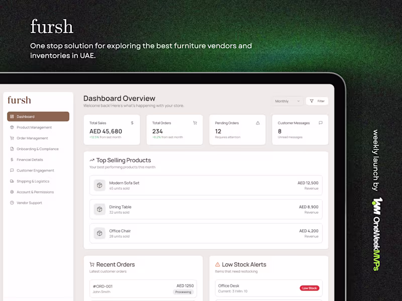 Cover image for Fursh - Furniture Vendor & Product Directory
