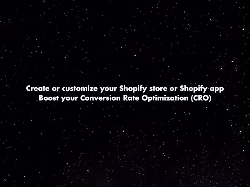 Cover image for Conversion Rate Optimisation For Shopify Store