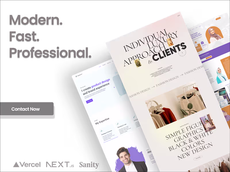 Cover image for Portfolio & Business Website — Next.js, React & Tailwind