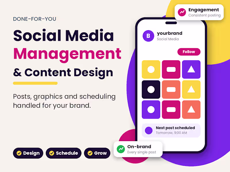 Cover image for Done-For-You Social Media Content & Management