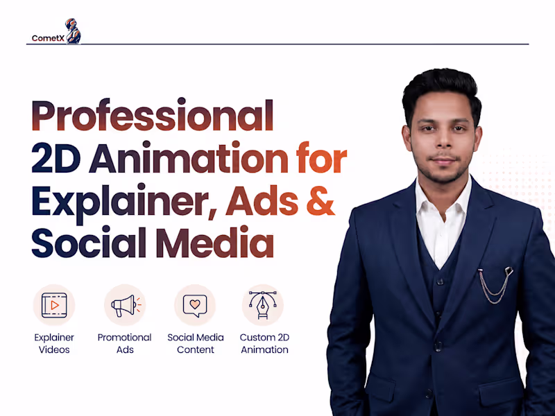 Cover image for Professional 2D Animation for Explainer, Ads & Social Media