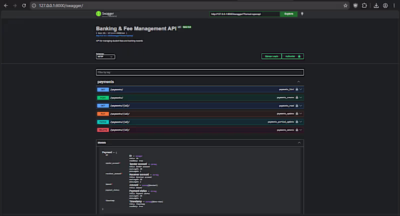 Cover image for Banking & Fee Management API