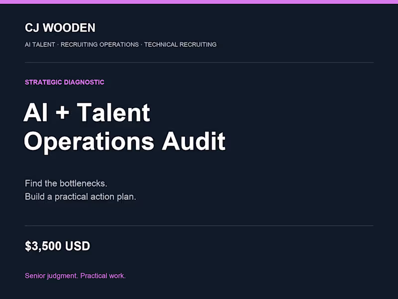Cover image for AI + Talent Operations Audit