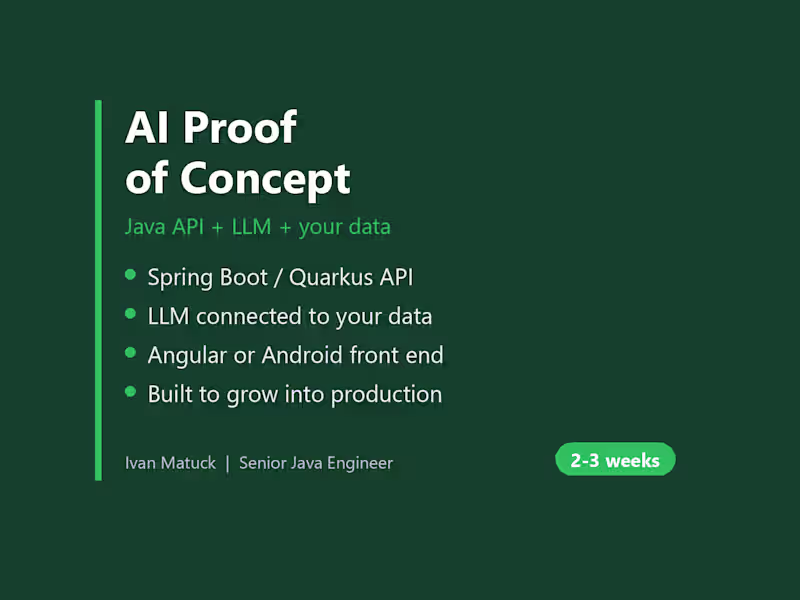 Cover image for AI Proof of Concept