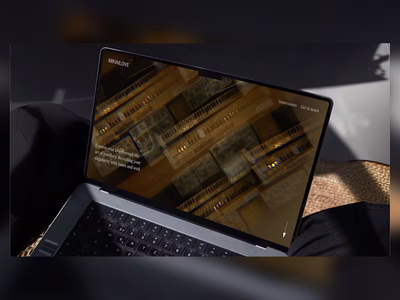 Cover image for Mihailove — Webflow, GSAP, Swiper & WebGL jewellery site