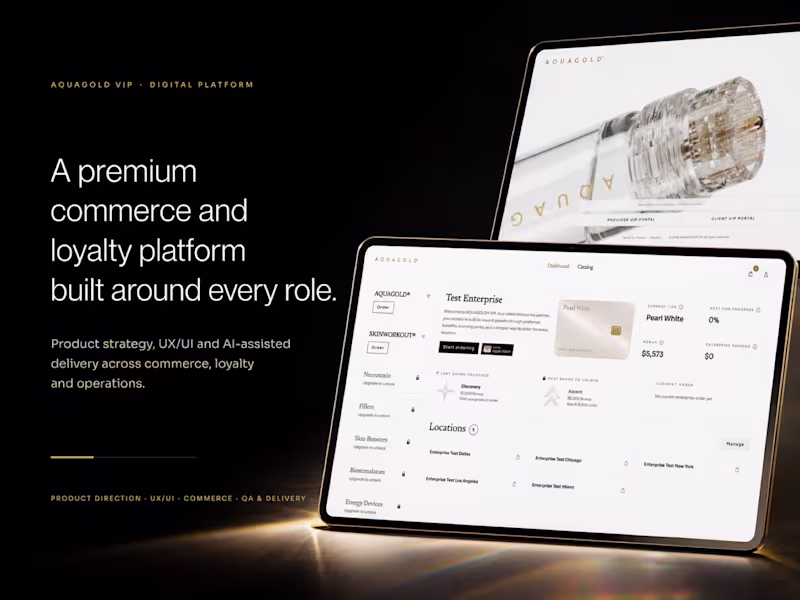 Cover image for Aquagold VIP: Building a Premium Commerce and Loyalty Platform