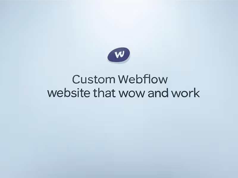 Cover image for Custom Webflow Sites That Wow and Work