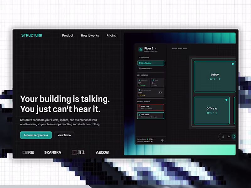 Cover image for Landing page for a building digital-twin SaaS