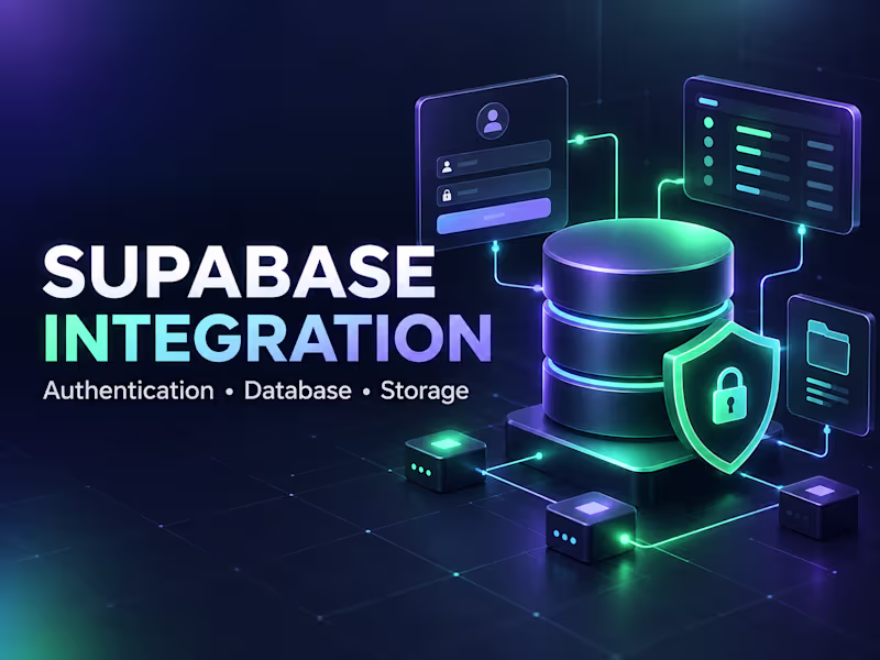 Cover image for Supabase Authentication and Database Integration
